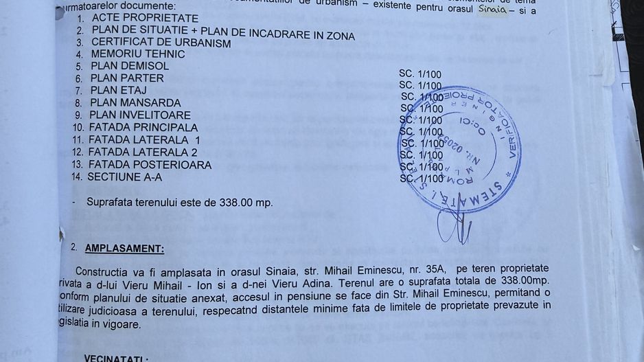 Teren 338mp, cu proiect bloc garsoniere D+P+E+M - Sinaia - Poză 14
