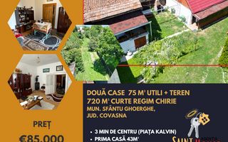 Doua case de vanzare 75 M² + curte 720 M² Piata Kalvin - Poză 1
