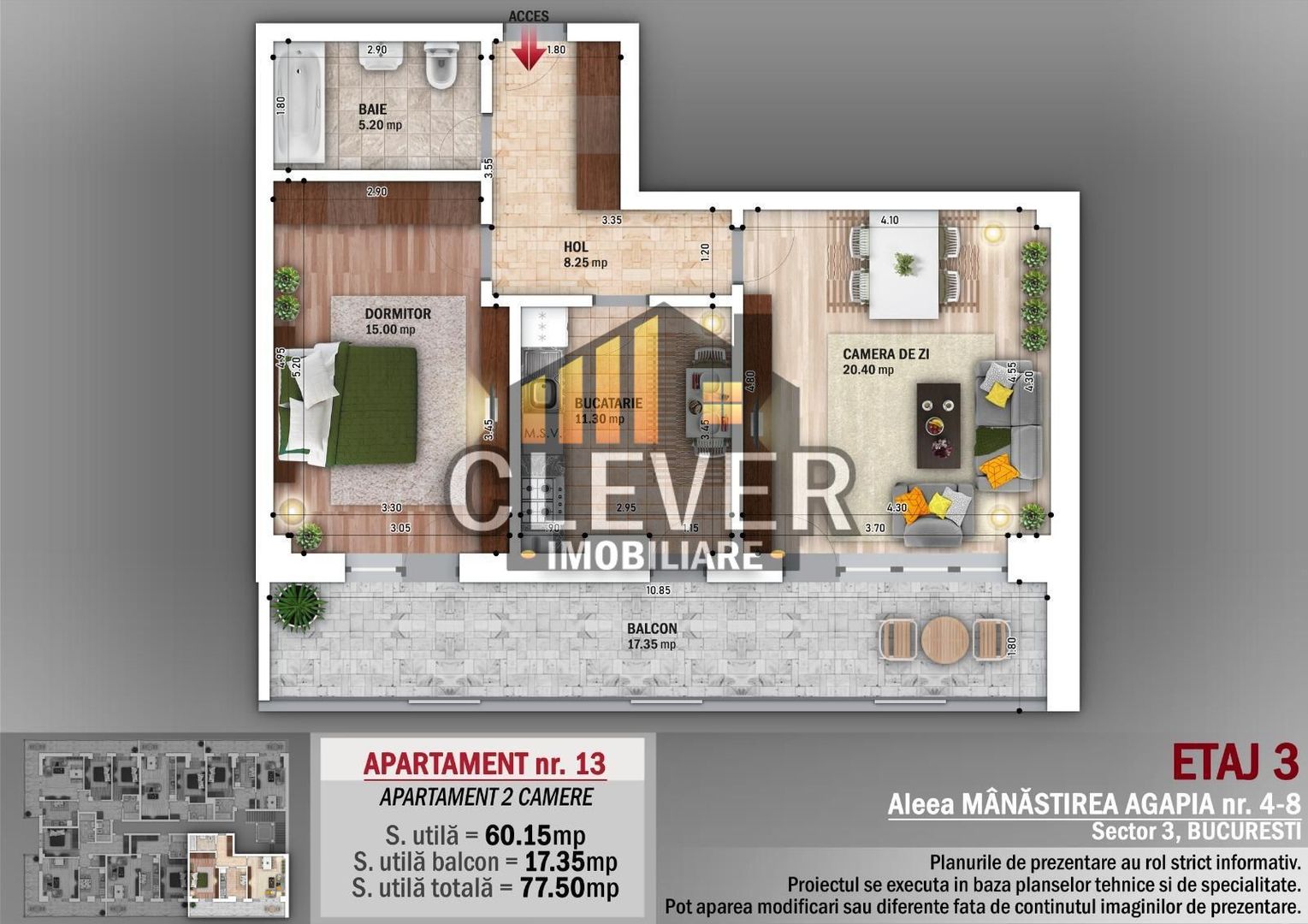 Apartament 2 camere Salajan | metrou N. Grigorescu - Schiță 8