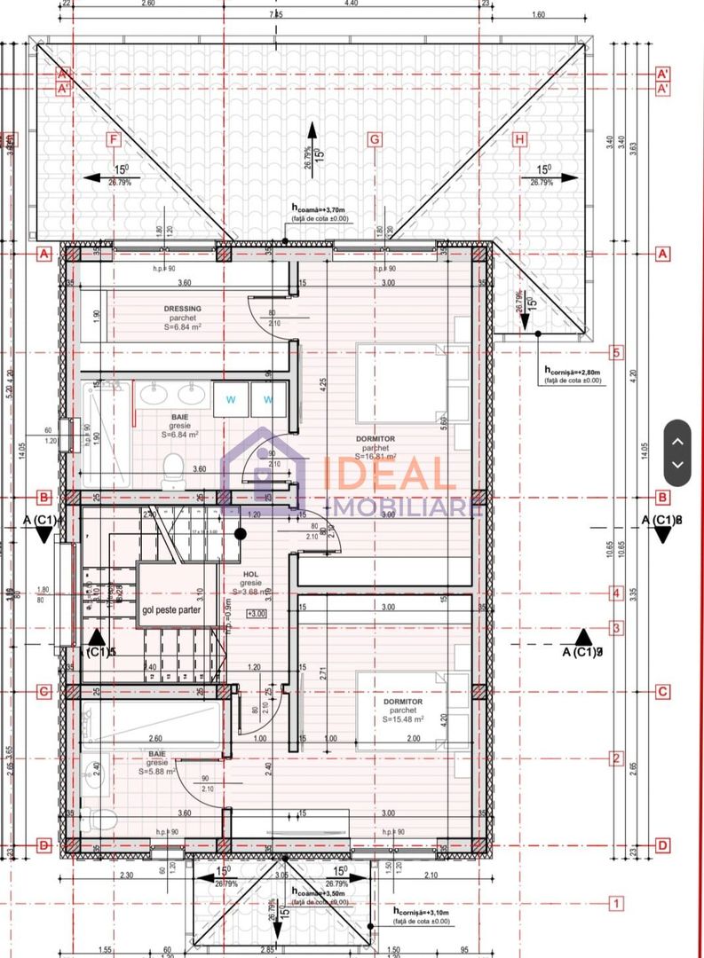 Casa Individuala Moderna cu 4 camere si 318 mp teren, in Selimbar - Schiță 9