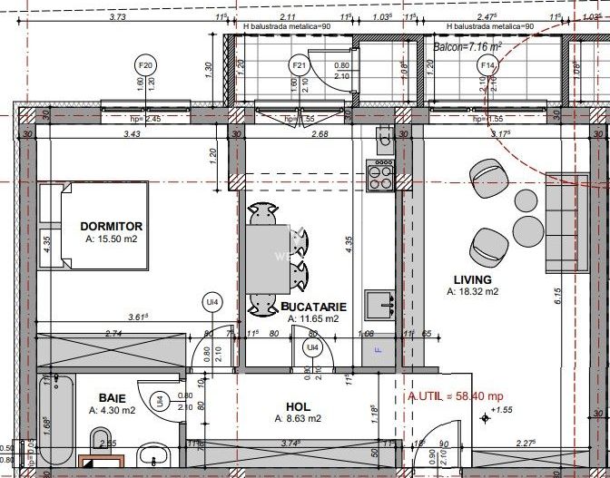 Apartament 2 camere, Dedeman, Sibiu - Schiță 7