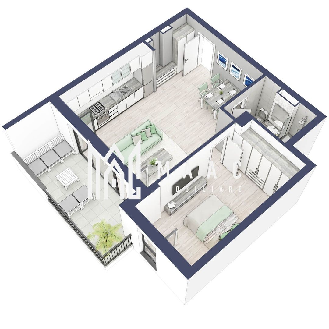 Apartament 2 camere | Balcon 10.7 mp | Etaj 3 | Turnisor - Poză 3