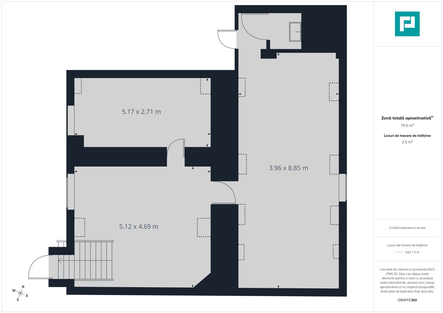 Apartament trei camere strada Cozia - Poză 8