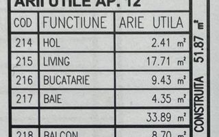 Garsoniera, bloc nou, P+3, Nr.12, Et.2, Bl.6 - CP2462252 - Poză 6