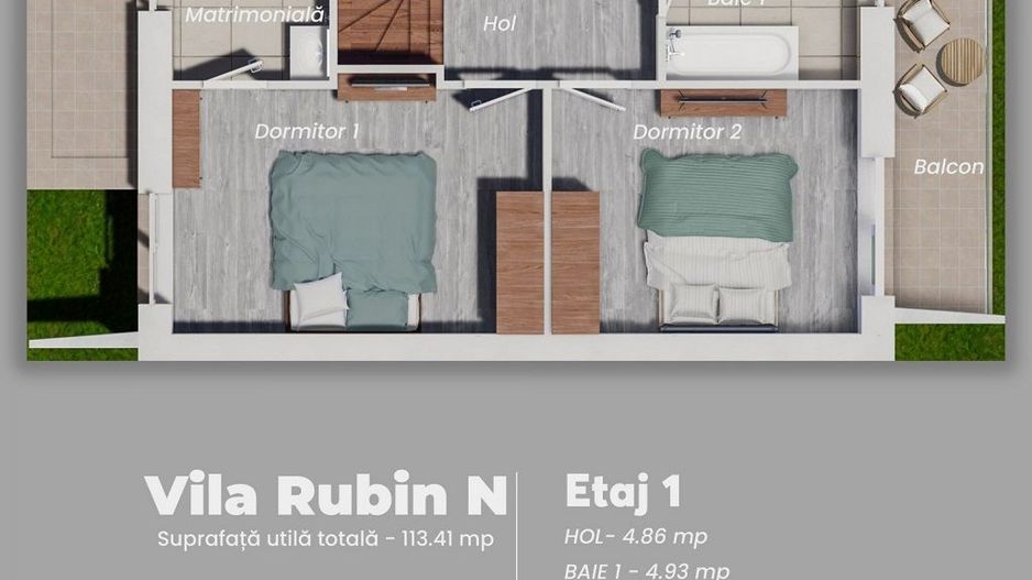 Casa noua tip duplex | 4 camere | 4 bai | Cosmopolis - Poză 21