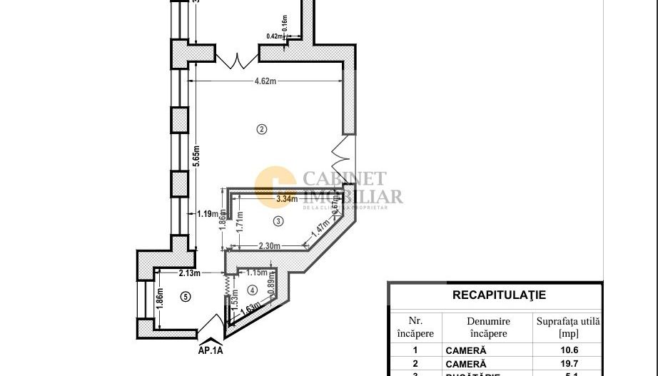 2 camere in vila  | Parter inalt | Unirii - Mantuleasa - Schiță 11