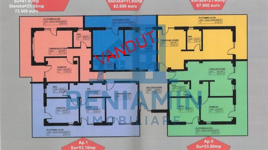 Garsoniere si apartamente bloc nou Parter+2+M -Loc de parcare inclus - Poză 7