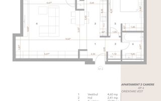 Apartament  2 camere/58.69 mp/zona Turnisor /Sibiu - Schiță 12