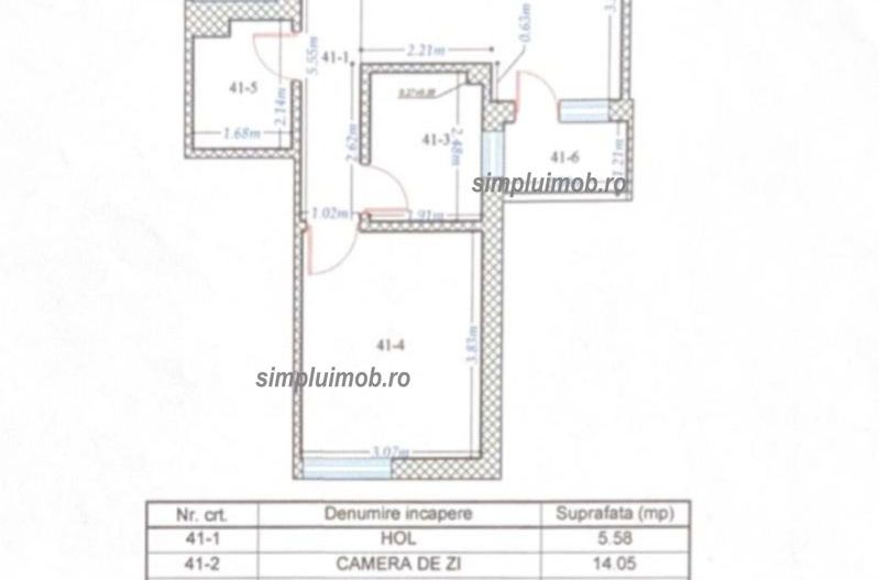Decomandat bloc nou centrala parcare 2 camere Metrou 1 Decembrie 1918 - Schiță 8