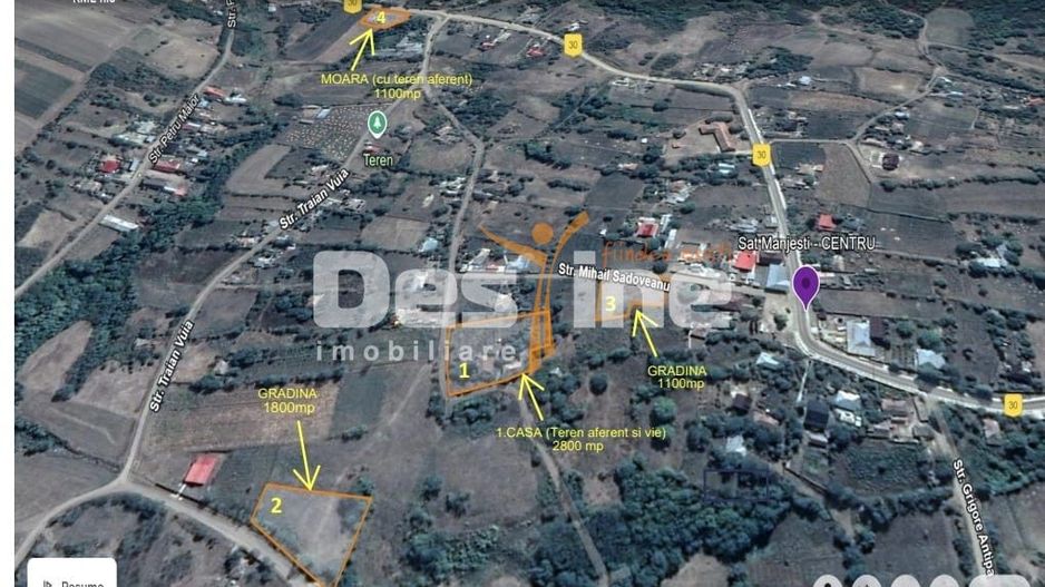 Domeniu complet: moara, casa batraneasca si terenuri  in Manjesti, Vaslui - Poză 1