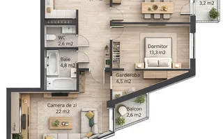 Vânzare, apartament, 2 camere, Strada Basarabia, Ialoveni - Poză 11