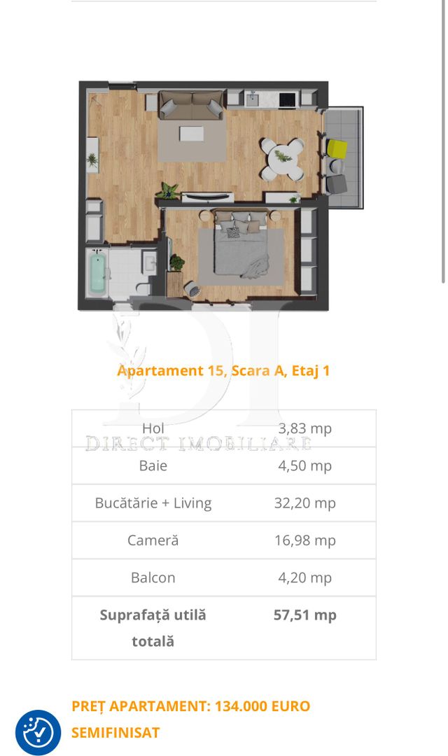 Apartament etaj intermediar / Zona Vivo - Poză 4