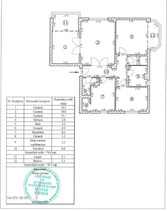 Comision 0 - Apartament cu 4 camere, etaj 2, liber la vânzare - Poză 14