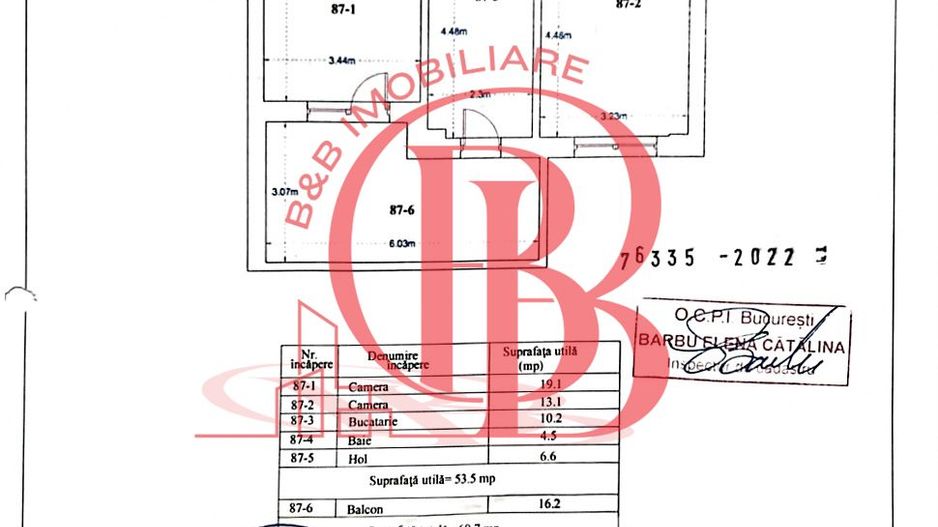 2 Camere cu Terasa Parcare subterana Inclusa-Titan Pallady - Schiță 11