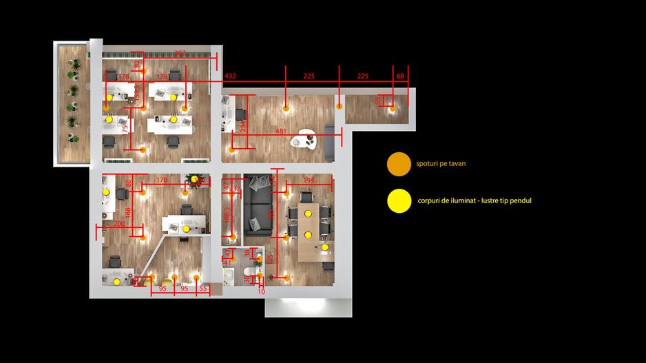 SAD birou cu 4 camere si balcon - Poză 9