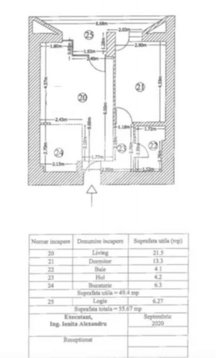 Apartament 2 camere | Parcul Circului | Loc de parcare - Schiță 10