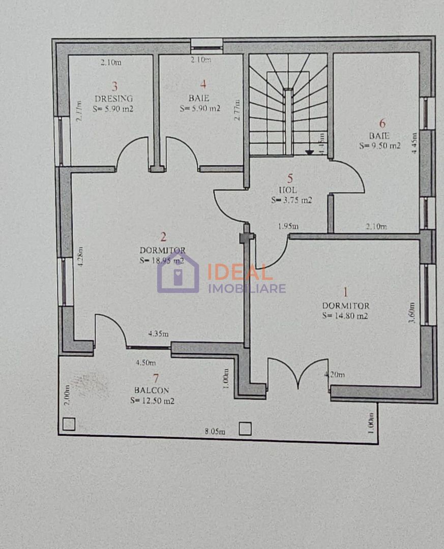 Vila Moderna cu 4 camere si 600 mp de curte, in Tocile - Schiță 16