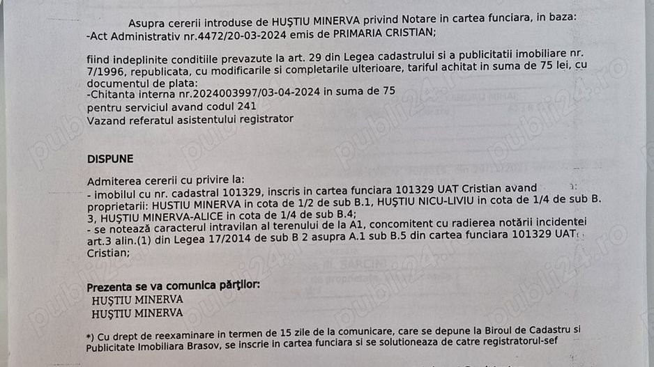 Vand teren 641 mp Cristian - Poză 1