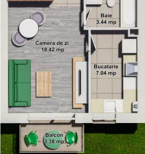 Apartament 1 Camera de vanzare - Poză 1