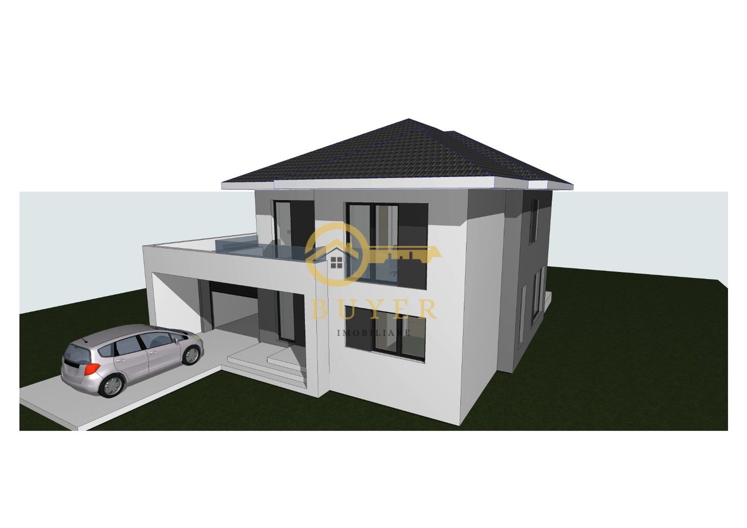 Casa moderna in Selimbar cu garaj- Terasa la parter, 2 balcone la etaj - Poză 24