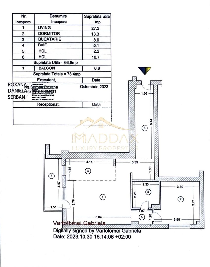 Apartament cu 2 camere *67mp utili + Terasa* // Pipera - Rond OMV - Schiță 48