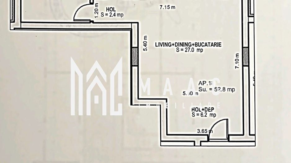 Apartament 2 camere nou | Parcare | Terasa | Lift | Central - Schiță 16