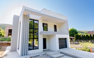 Casă cu arhitectura contemporana, terasă panoramică, zona verde. - Poză 1
