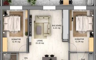 Apartament 3 camere, cu balcon si parcare, langa Shopping City - Poză 3