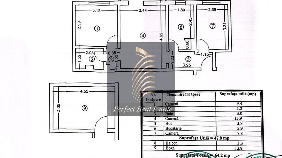 De vânzare –  EXCLUSIVITATE! Apartament 3 camere, semi confort I, - Poză 3