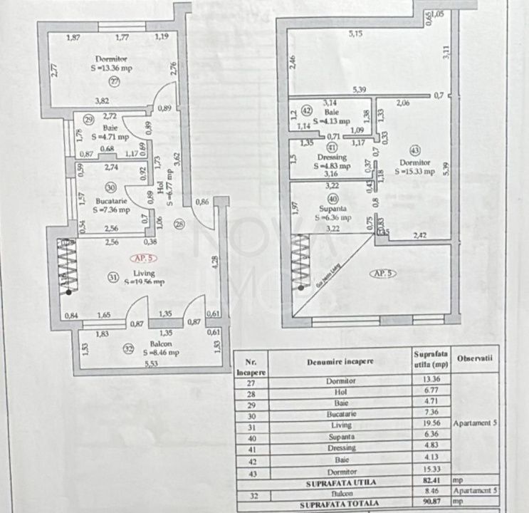 Apartament 3 camere, 2 bai - Ansamblul Davinci - Comision 0% - Poză 16