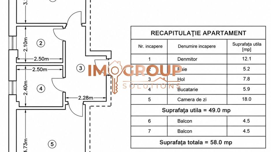 Apartament 2 camere decomandat - etajul 1 - loc de parcare inclus - Poză 3
