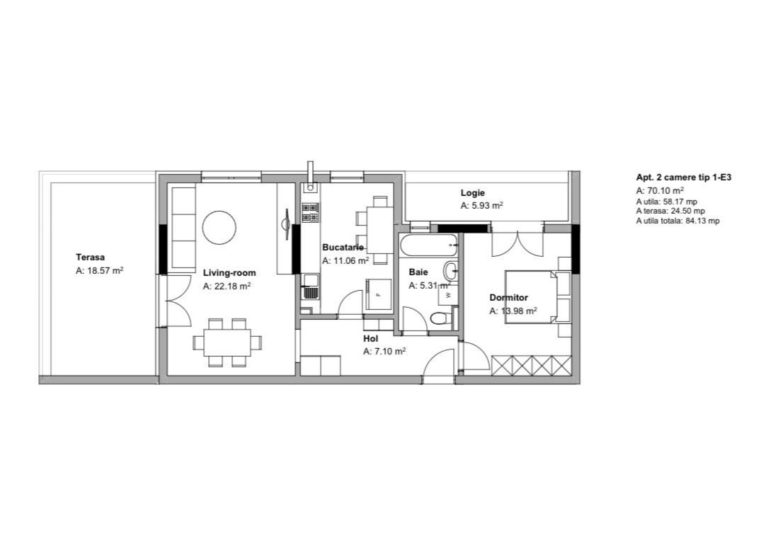AP. 2 CAMERE, BUCATARIE INCHISA, CENTRALA , BLOC NOU, COMISION 0% - Poză 9