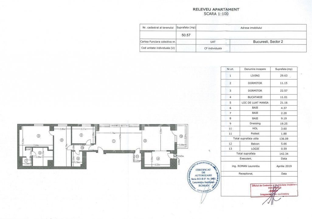 Penthouse deosebit 4 Camere Ultracentral | Terasa 115mp | 2 Locuri parcare - Schiță 34