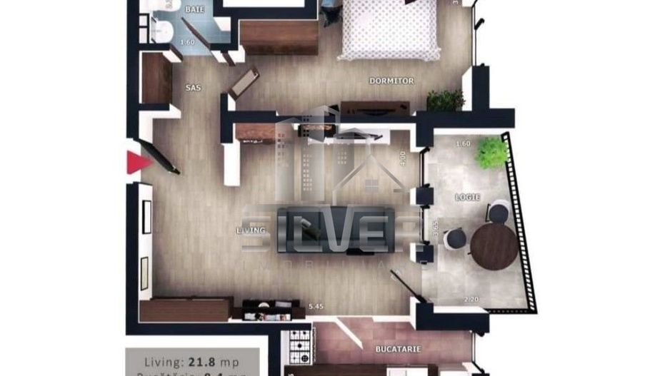 Apartament cu 2 camere+terasa de 7.2 mp la 5 minute de Vivo Center! - Poză 2