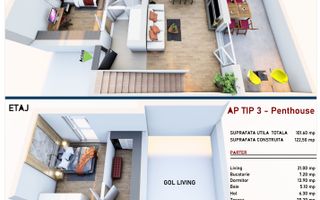 Penthouse 3 camere cu terasă 20 mp – Direct de la dezvoltator - Poză 20