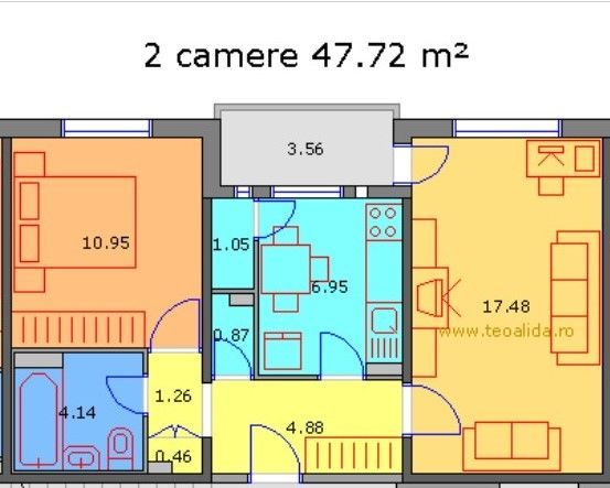 2 camere | Decomandat | 5 min Metrou Piata Sudului - Poză 3