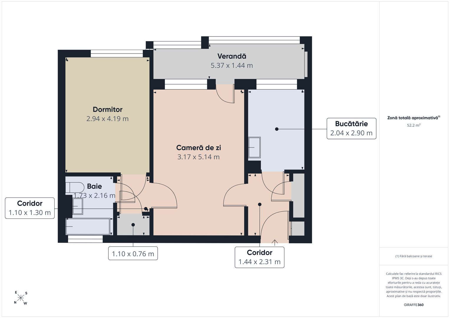 Apartament 2 camere | Aleea Soldat Dragos Mladinovici | Berceni - Schiță 9