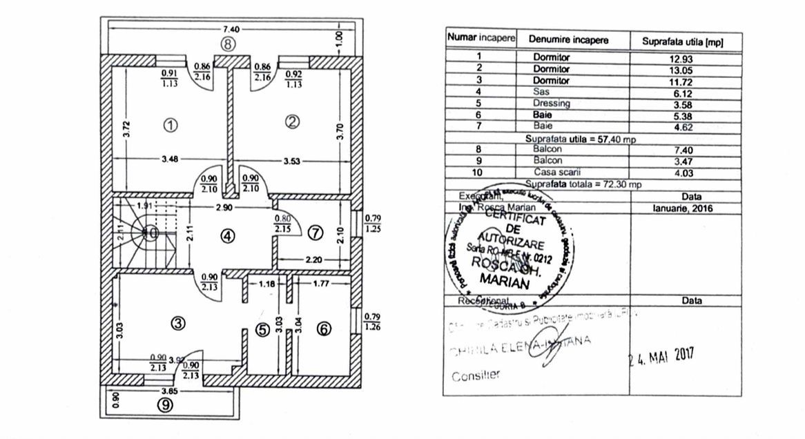 Casa tip duplex, 5 camere, Mogosoaia, P+1+Pod ! - Poză 45