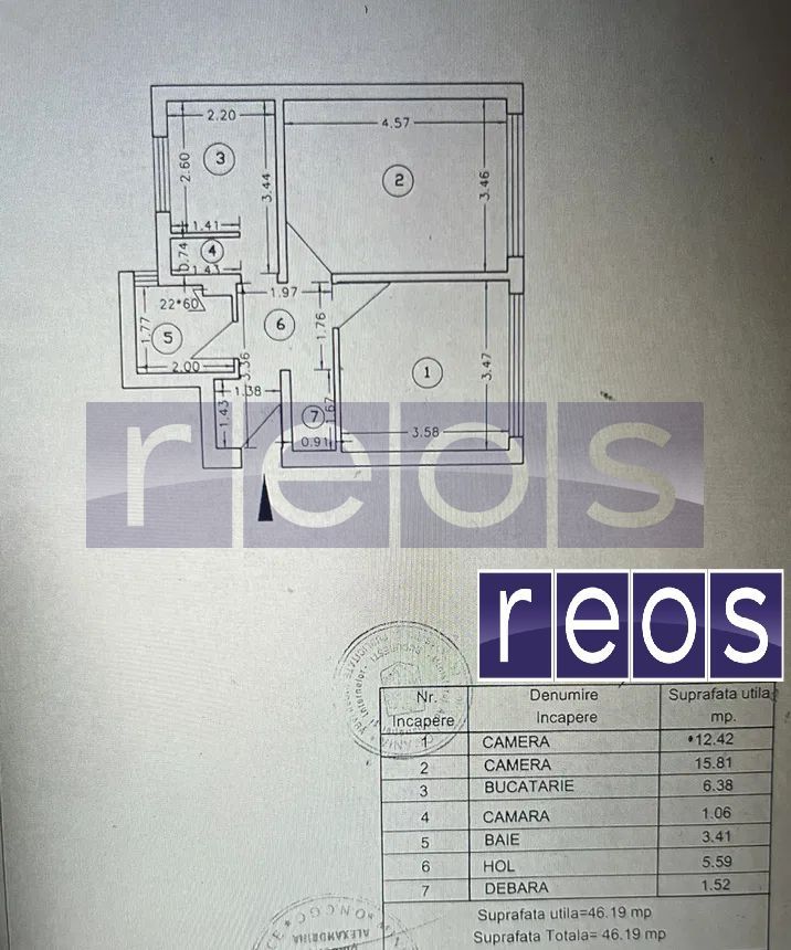 APARTAMENT 2 CAMERE DE VÂNZARE – DRUMUL TABEREI – METROU APROAPE - Schiță 8