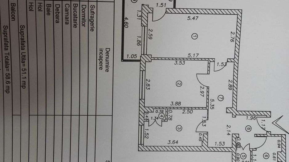 2 camere,decomandat,Mazepa 2,et.3 - Poză 3