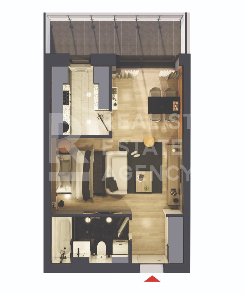 Vânzare, studiou 1 cameră tip C, Hils Brauner, București - Poză 2