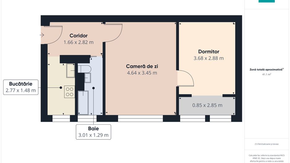 Apartament 2 camere luminos- Aleea Poiana Ruscai - Poză 6