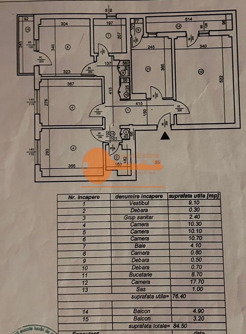 4 camere | centrală proprie | Metrou Timpuri Noi și Parcul Tinere - Schiță 15