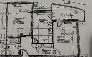 Apartament 2 camere decomandat, 60 mp, etaj intermediar,  zona Alverna - Schiță 8