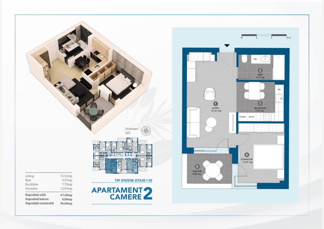 Apartament premium 2 camere Aviatiei | City Point  Bloc 2026 - Poză 6