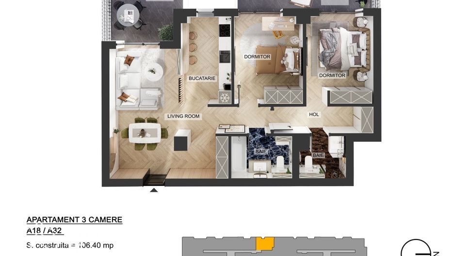 Apartamente 3 camere, Pipera, comision 0 % - Poză 17