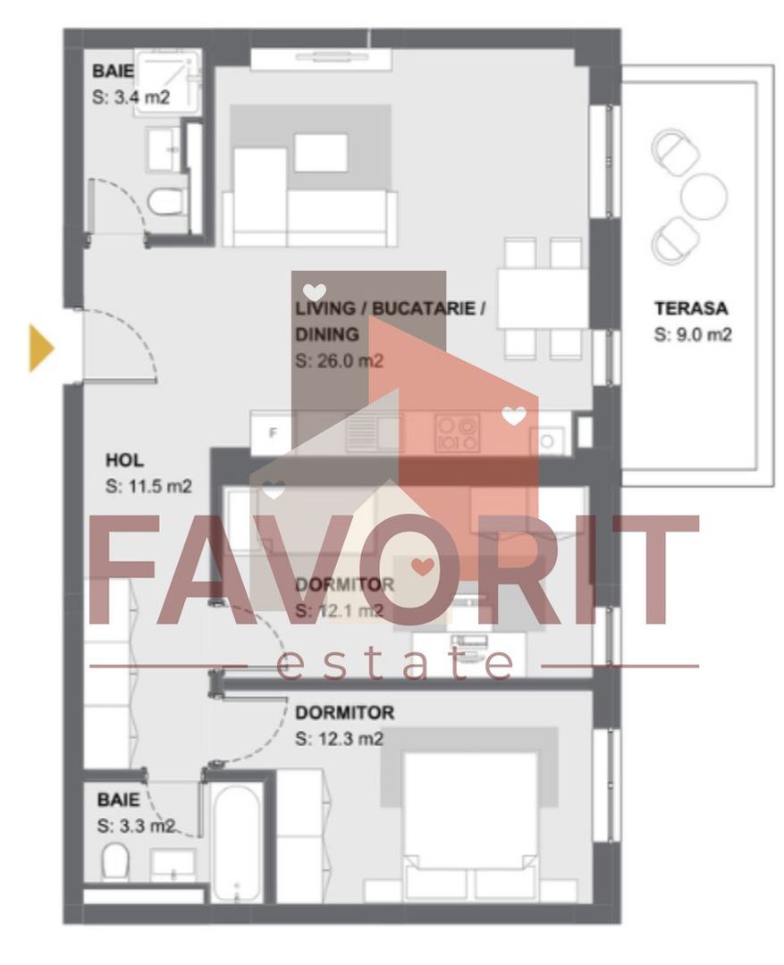 COMISION 0% .  Disponibil imediat. Bloc nou in oras - Schiță 10