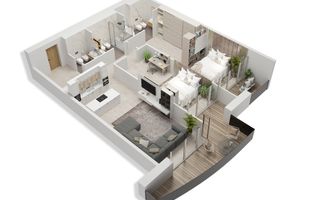 Vanzare apartament 3 camere Verdi Park Parcare si boxa inclusa - Poză 2