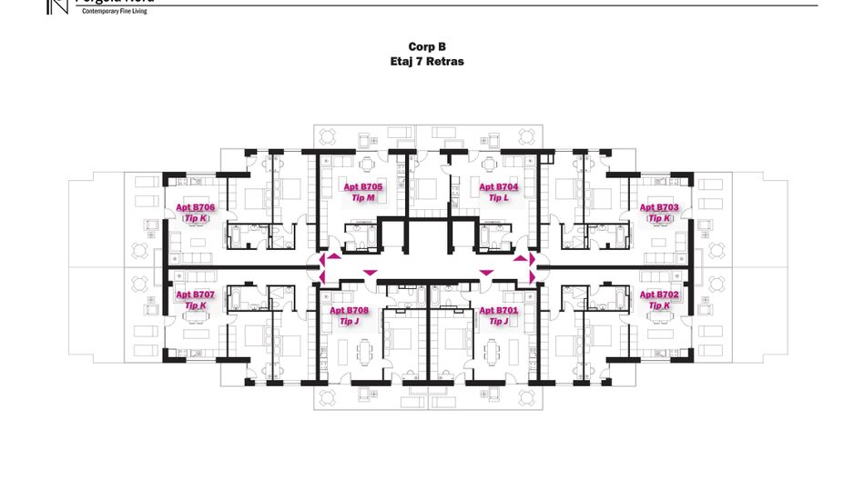 Apartament Tip J, etaj 7 - Poză 4