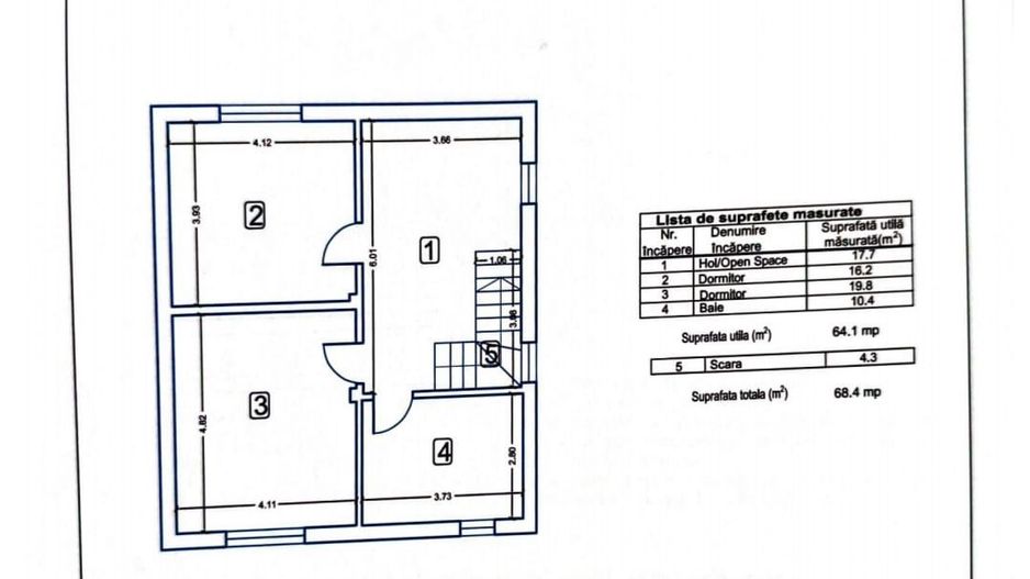 CASA TIPLA, Racordata la toate Utilitățile ! Domnești ! - Schiță 25
